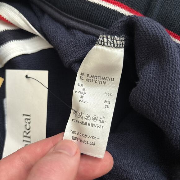 NWT Thom Browne Blue Stripe Logo Sweat Shorts Jogger Men's Sz 2 Made In Japan - Picture 4 of 11